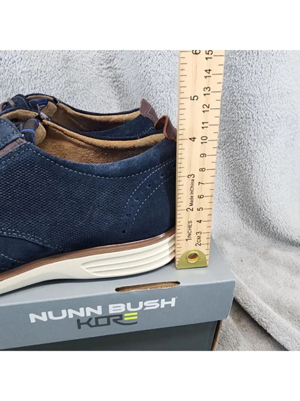 Nunn Bush Shoes Mens Size 8 Navy Blue New Haven Lace Up Oxford *NWT*